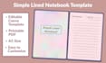 design a printable lined notebook template in canva
