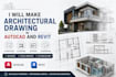 make architectural drawing in autocad and revit