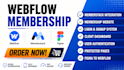 webflow membership website with memberstack login dashboard user authentication