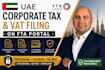 file uae corporate tax and vat return on fta portal
