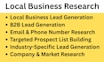 do local business research and b2b lead generation