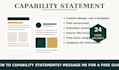 design a professional capability statement for government contracts