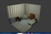 create low poly characters rooms and furniture