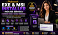 create professional exe msi installer packages custom gui