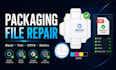 fix printer rejected packaging files, bleed, trim, dieline and cmyk issues
