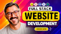 build custom website development as a full stack developer, backend frontend