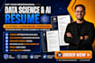write data scientist resume, machine learning resume, ai resume, ats