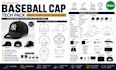 design baseball cap tech pack mockup technical flat sketch manufacturing