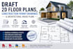 draft 2d floor plans, construction permit drawings and architectural house plans