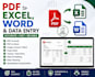 pdf to excel, word and data entry