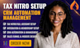 setup tax nitro canopy CRM with tax workflow automation full account setup