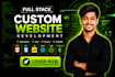 do website development as full stack web developer, front end, backend developer