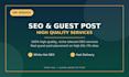 do high quality SEO friendly guest post service on websites