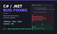 fix bugs and issues in your dotnet application