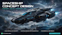 draw high quality spaceship concept