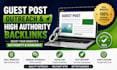 do guest posting outreach and build high quality backlinks