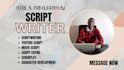 write engaging youtube podcast script, and video scriptwriting