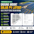 ground mount solar pv layout, sld utility scale solar design