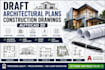 draft architectural plans, construction drawings,  autocad 2d