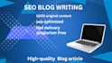 write SEO optimized lifestyle and health blog posts