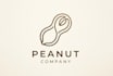 design a sophisticated peanut outline logo