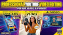 do professional youtube video editing for ads, vlogs, and ai video