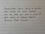 handwrite your personal letter from canada