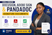 create docusign, adobe sign and pandadoc signature documents