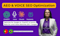 do local business aeo and voice SEO optimization