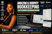 do amazon and shopify bookkeeping and settlement reconciliation