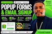 create high converting popup forms email signup forms and lead capture forms