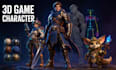 create 3d game character modeling rigging texturing and animation