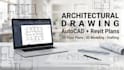 design architecture plan drawing in autocad and revit
