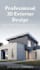 do modern building elevation and 3d house design
