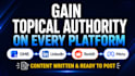 build a topical authority content system for gmb, linkedin, reddit and meta