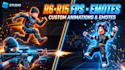 create custom roblox r6 r15 emotes, fps, movement and animation pack
