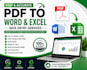 manually convert PDF to word and excel