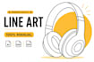 draw premium product line art illustration manually in adobe illustrator