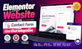 design elementor website with contact form and live chat setup