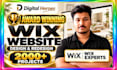 build your wix website development, create landing page and wix website design