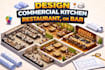 design commercial kitchen, restaurant, or bar 3d layout plan