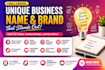 create a catchy business name with logo and slogan