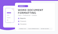 professionally format, edit and design your microsoft word document
