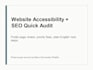 audit your website accessibility seo and usability
