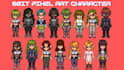 create 8bit 16bit pixel art character sprite sheet animation rpg 2d game assets