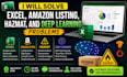 solve excel, amazon listing, hazmat, and deep learning problems