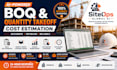prepare accurate boq, quantity takeoff and cost estimation