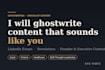 write engaging, personalized and authentic blogs and articles