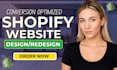 design or redesign shopify store, build shopify website, dropshipping store