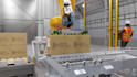 create industrial robotic arm automation and factory robot animation